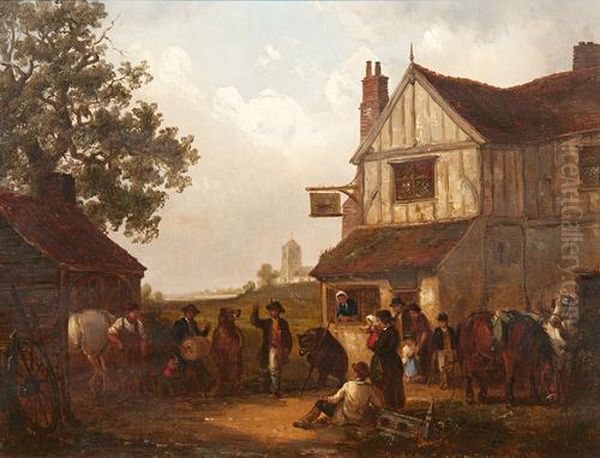 Dancing Bears Outside The Running Fox Inn - view 1