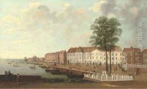 View of Lindsey House, Cheyne Walk, Chelsea by English School