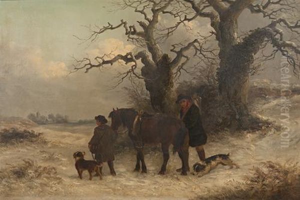 The Gamekeepers' Return In Snow - view 1
