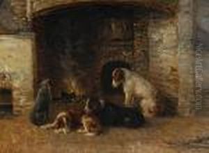Dogs By The Hearth by Thomas Smythe