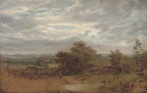 A barn in an extensive landscape - view 1
