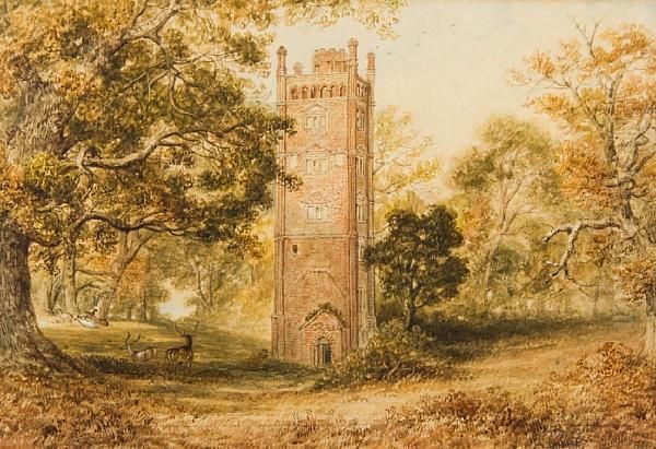 Deer Beside Freston Tower - view 1