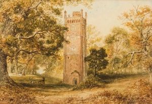 Deer Beside Freston Tower by Thomas Smythe