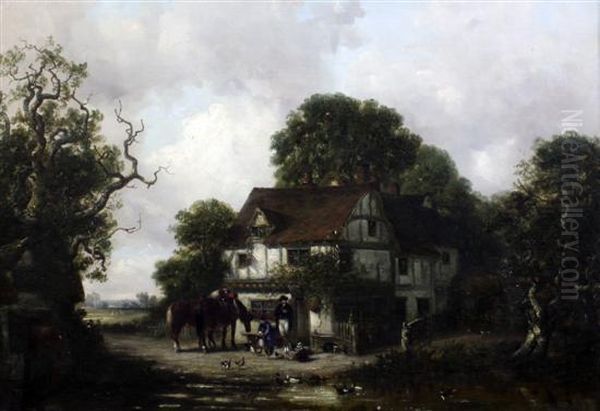 Figures Beside An Inn - view 1