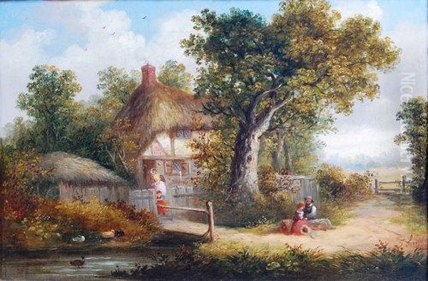 Before A Timbered Thatched Cottage - view 1