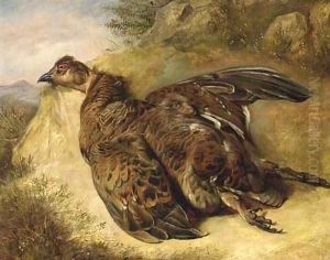 A grouse on a bank by English School