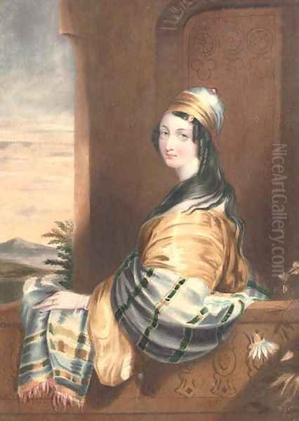 A lady in Eastern dress - view 1