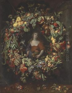 Pomona Encircled By A Garland Of Fruit