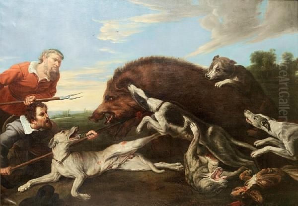 A Wild Boar Hunt - view 1