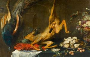 Still Life With Game, Lobster, Oysters And Fruits by Frans Snyders