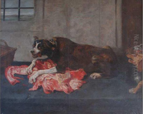 Chiens Devorant Un Quartier De
Viande Toile 142 X 176 Cm Expert : Cabinet Turquin, Madame Chantal
Mauduit - view 1