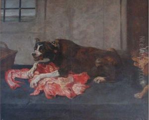 Chiens Devorant Un Quartier De 
Viande Toile 142 X 176 Cm Expert : Cabinet Turquin, Madame Chantal 
Mauduit