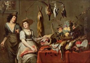 A Natura Morta In Cucina by Frans Snyders