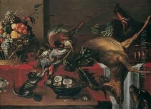 Stilleben Mit Erlegtem Wild Und Fruchten. by Frans Snyders
