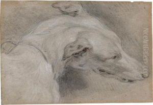 : Study Of The Head And Shoulders Of A Greyhound, Turned To The Left by Frans Snyders