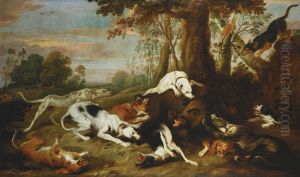 A Boar Hunt by Frans Snyders