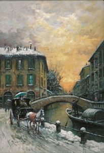 Neve Lungo Il Naviglio, Milano