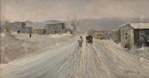 Paesaggio Sotto La Neve by Giuseppe Solenghi