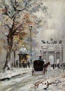 Vecchia Milano Sotto La Neve