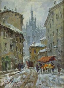 Scorcio Con Veduta Del Duomo Di Milano