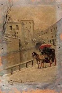 Vecchia Milano Sotto La Neve