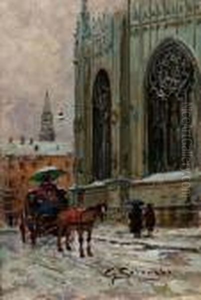 Milano. Neve Nei Pressi Del Duomo - view 1