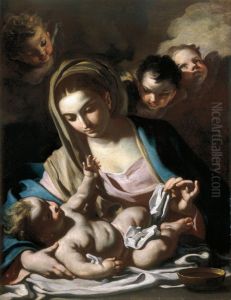 Madonna And Child by Francesco Solimena