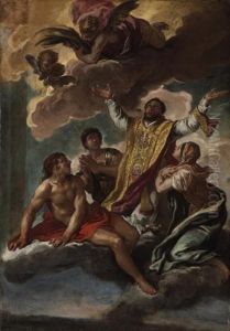 The Ascension Of A Male Saint by Francesco Solimena
