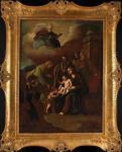 La Sacra Famiglia Sovrastata Dal Padreterno by Francesco Solimena