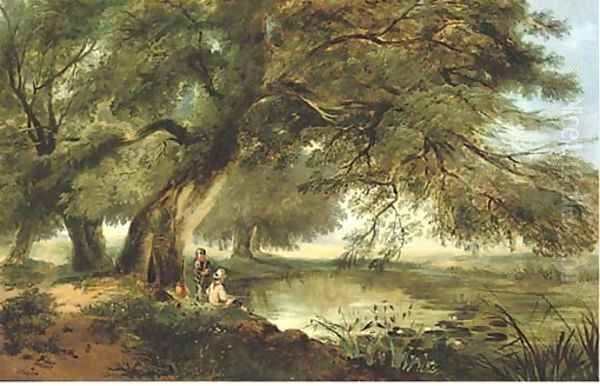 Fishing beside a river - view 1