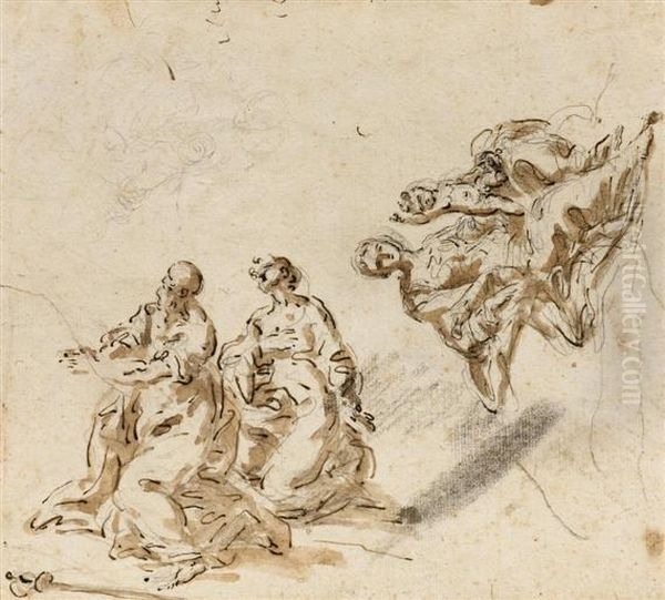 Madonna With Christ Child And Two Saints - view 1