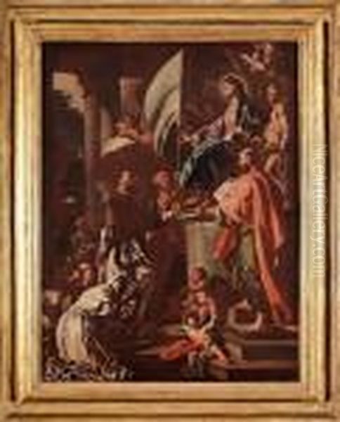 S. Bonaventura Riceve Dalla Madonna Il Gonfalone Del Santo Sepolcro - view 1
