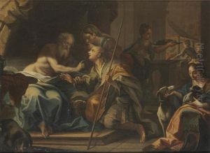 Jacob Receiving The Blessing Of Isaac by Francesco Solimena