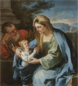 St Elizabeth And The Virgin by Francesco Solimena