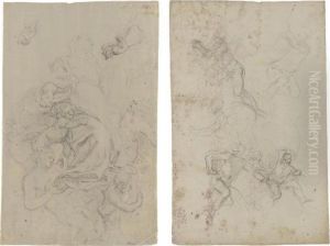 Recto: The Assumption Verso: Several Studies Of Figures by Francesco Solimena