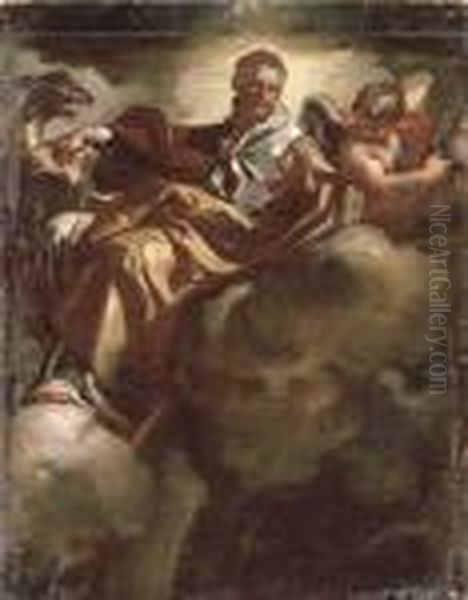 Saint Pius V: A Bozzetto For A Pendentive - view 1