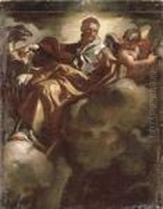 Saint Pius V: A Bozzetto For A Pendentive by Francesco Solimena