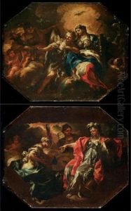 Temperance, Prudence And Fortitude by Francesco Solimena