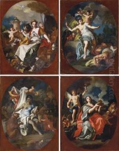 An Allegory Of The Four Continents: Europe; America; Africa And Asia