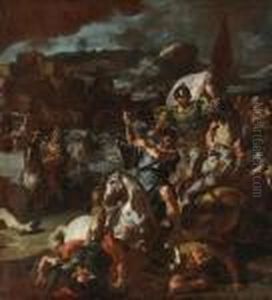 The Battle Of Issus by Francesco Solimena