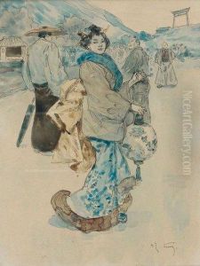 Geisha Au Lampion by Henry Somm
