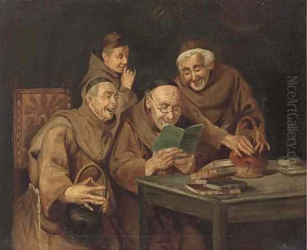 Monks sharing a joke; and Another similar - view 1