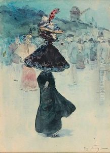 Elegante A Montmartre by Henry Somm