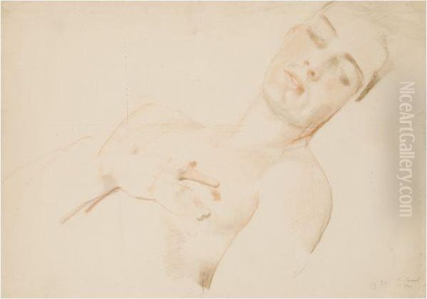 Reclining Male Nude - view 1