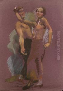 A Dancing Couple by Konstantin Andreevic Somov