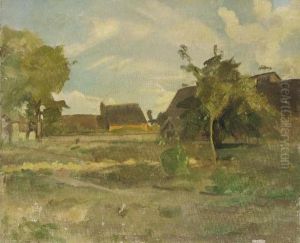 View Of Grandvilliers, Normandy by Konstantin Andreevic Somov