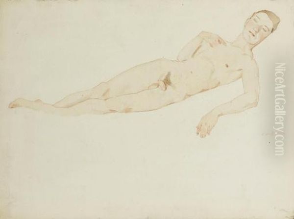 Study Of A Male Nude - view 1