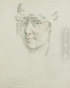Study For A Portrait Of Mrs Nathalie Sedgwick Colby by Konstantin Andreevic Somov