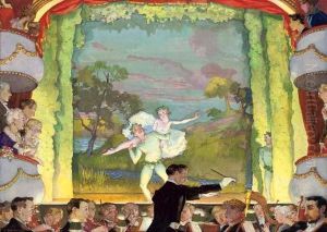 Scene De Ballet by Konstantin Andreevic Somov