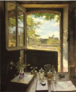 View Through A Window by Konstantin Andreevic Somov